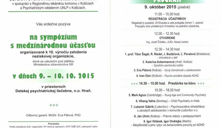 1. fotografia fotogalérie Odborné podujatia / Sympózium s medzinárodnou účasťou organizované k 10. výročiu založenia neziskovej organizácie  - foto