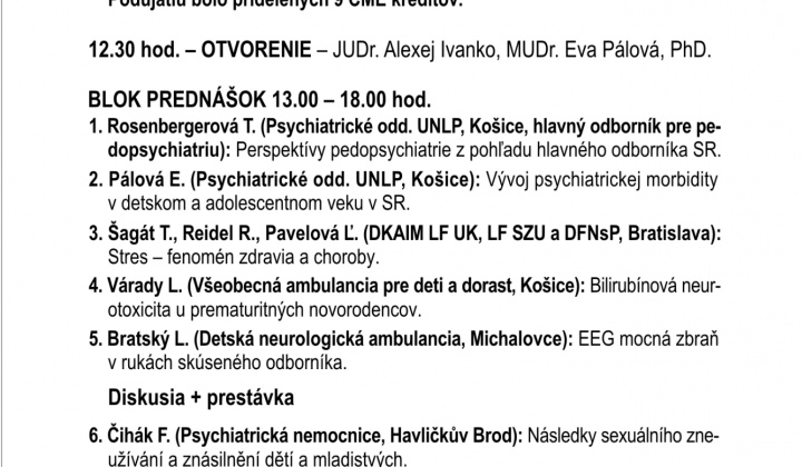 1. fotografia fotogalérie Odborné podujatia / Odborné sympózium v Detskej psychiatrickej liečebni, n.o. Hraň - foto