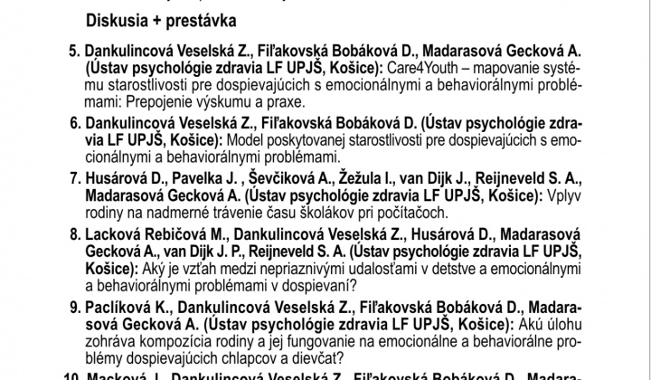 2. fotografia fotogalérie Odborné podujatia / Odborné sympózium v Detskej psychiatrickej liečebni, n.o. Hraň - foto